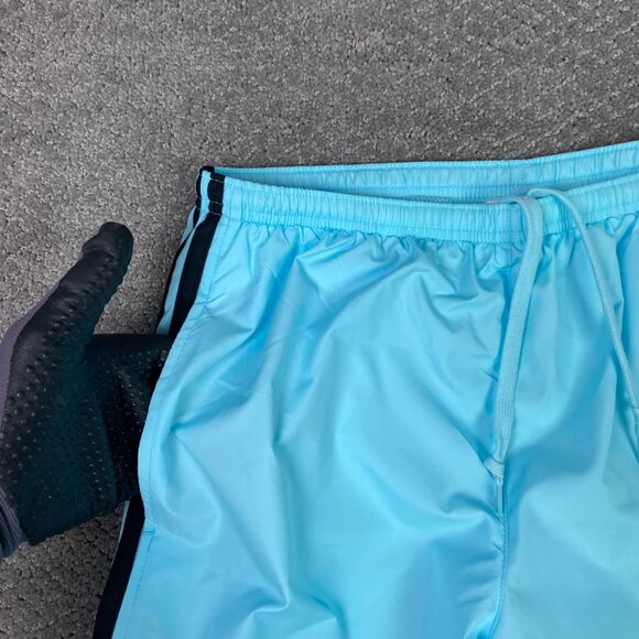 NWOT Vintage Y2K Adidas Windbreaker Track Pants Women's Large Semi Blue Burst - Picture 4 of 16